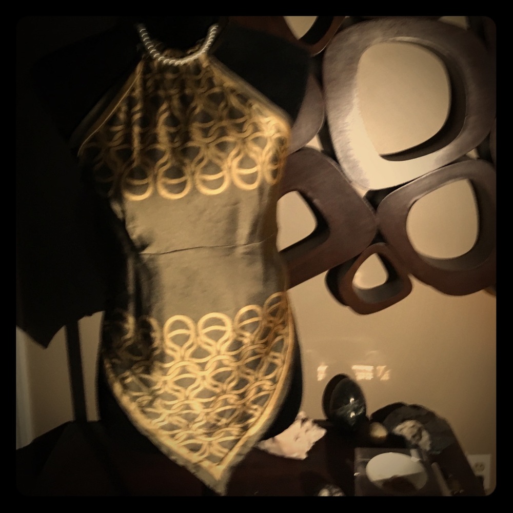 Bebe silk summer halter top